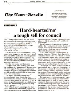 News Gazette's 2009 hard-hearted editorial